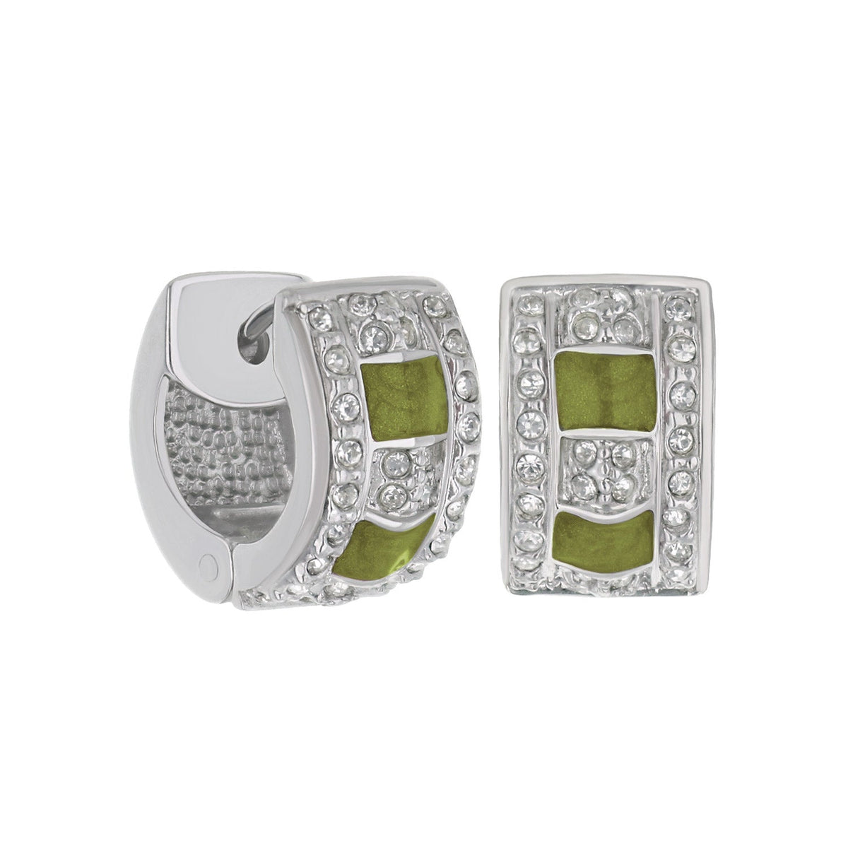 Enamel Huggies Earring