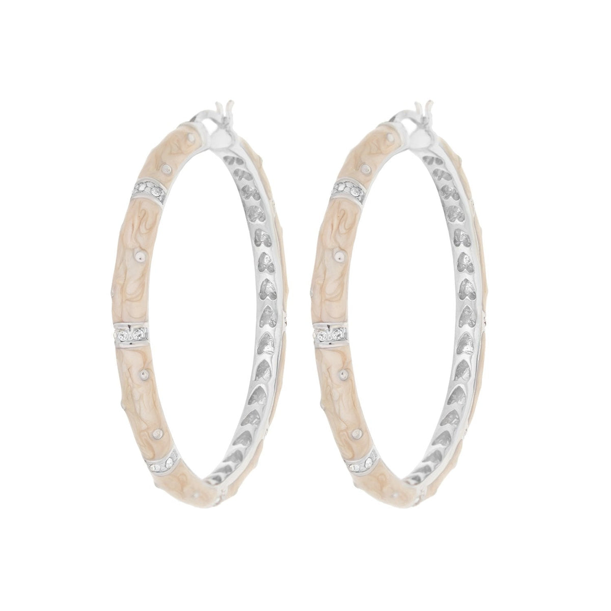 Polka Dot Earrings — Crystal Station Hoop