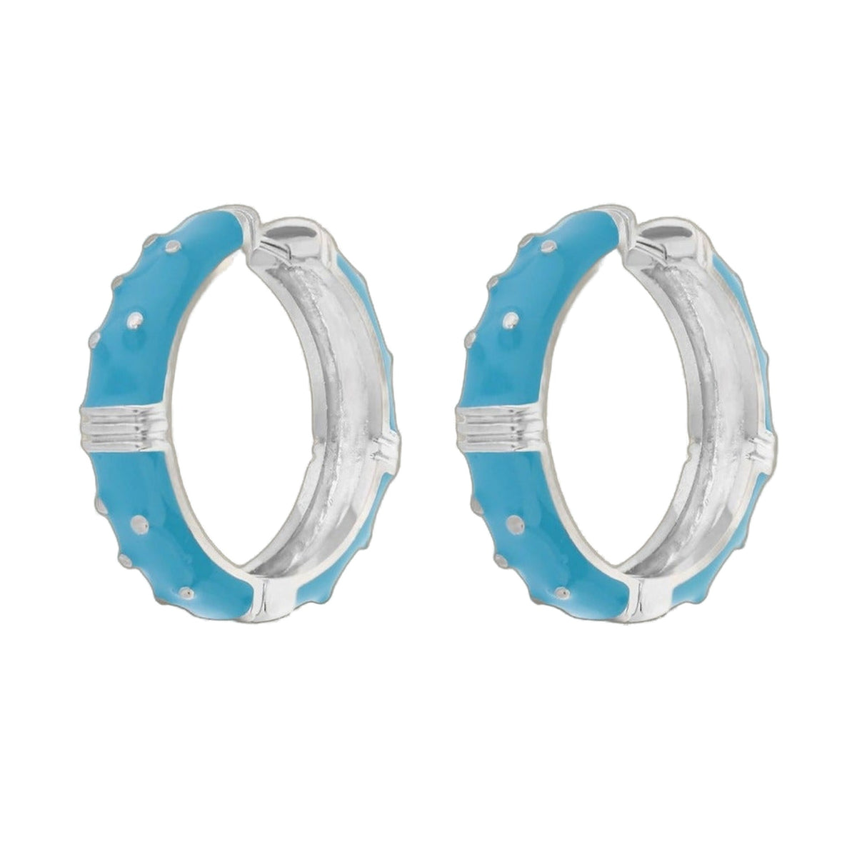 Polka Dot Enamel Earrings