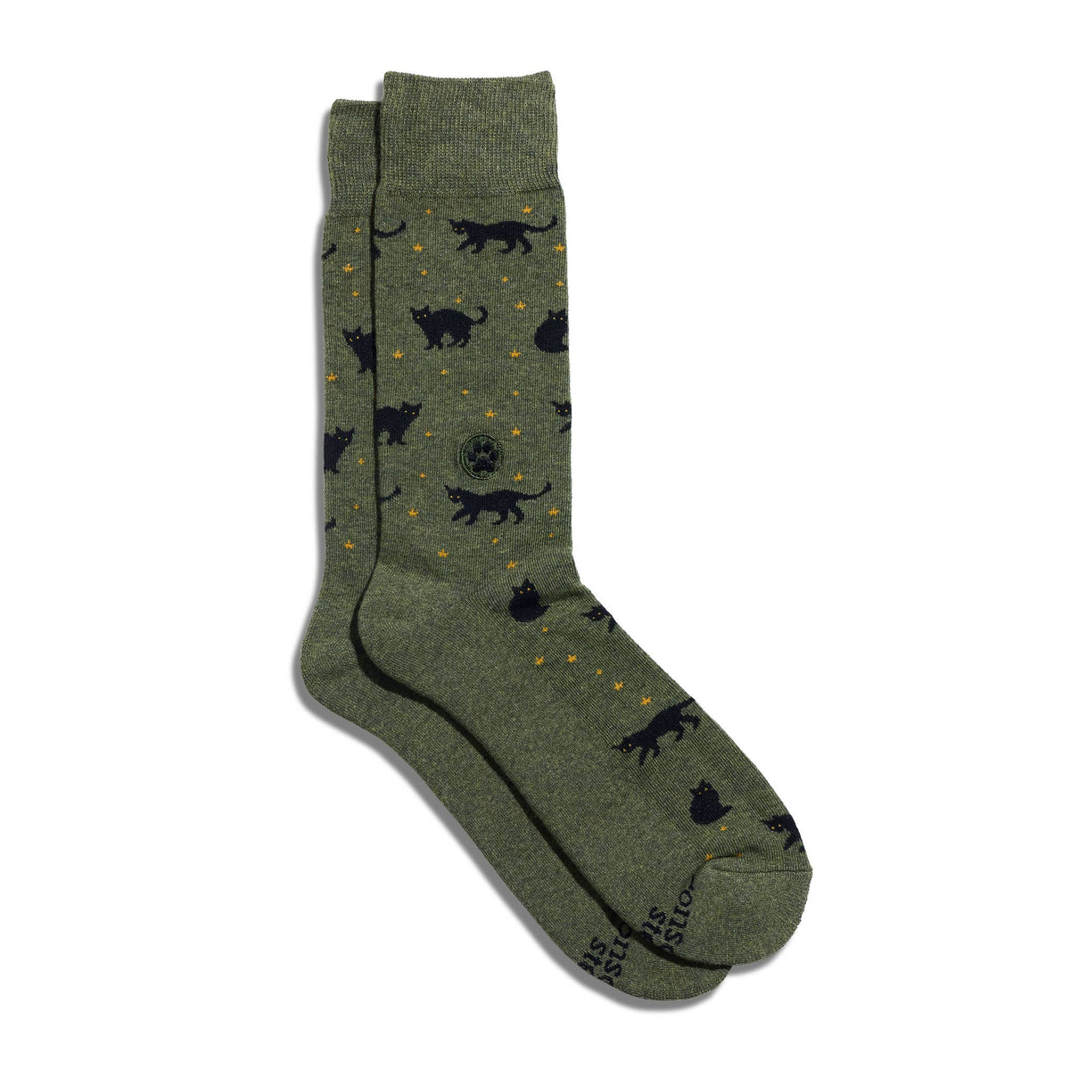 Conscious Step Socks that Save Cats - Green Cats
