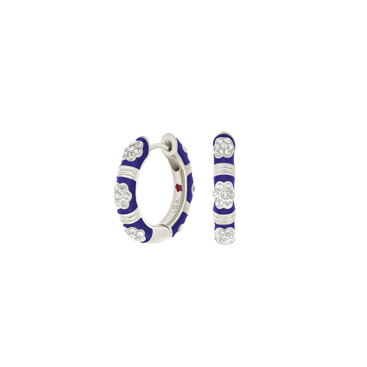 Daisy Love Earrings — Pavé Cluster Huggie