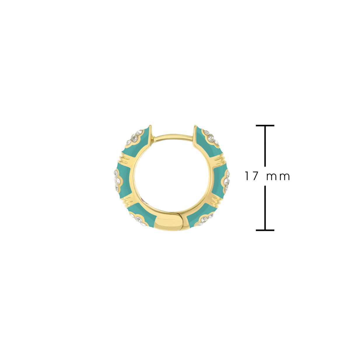 Daisy Love Earrings — Pavé Cluster Huggie