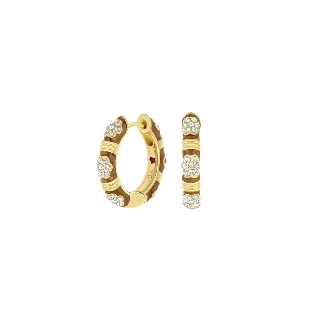 Daisy Love Earrings — Pavé Cluster Huggie
