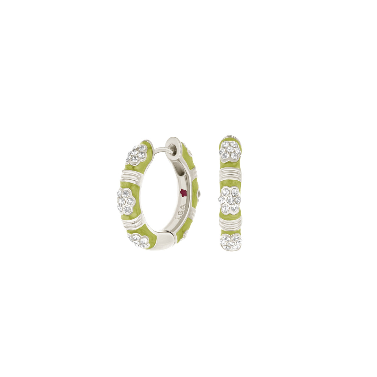 Daisy Love Earrings — Pavé Cluster Huggie