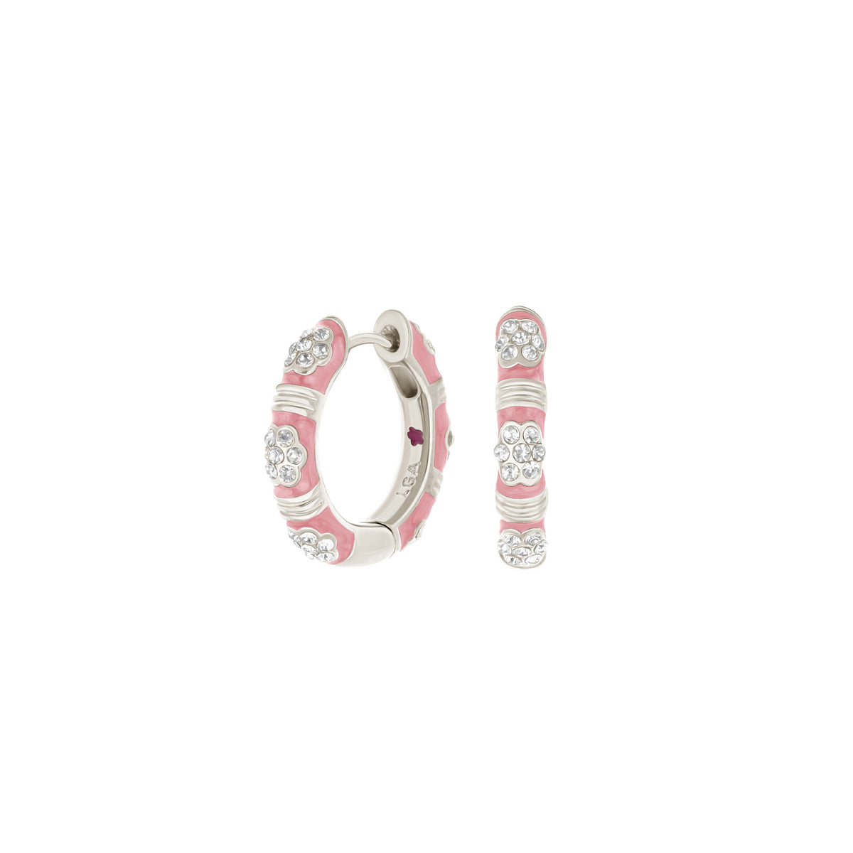 Daisy Love Earrings — Pavé Cluster Huggie