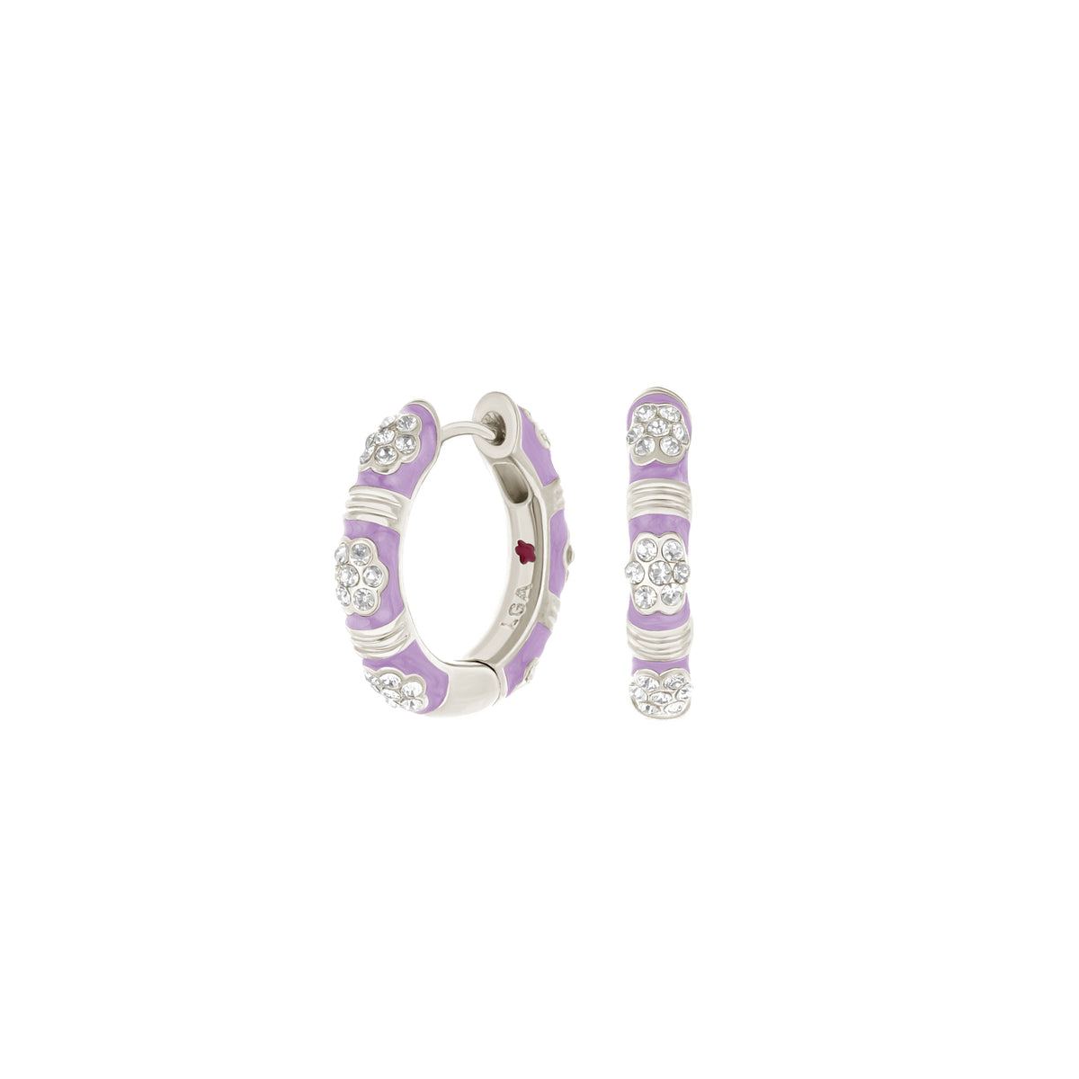 Daisy Love Earrings — Pavé Cluster Huggie