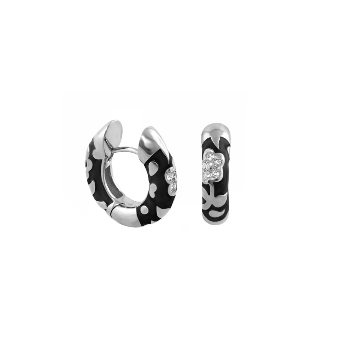 Flowers by Orly Earrings — Pavé Flower Huggie