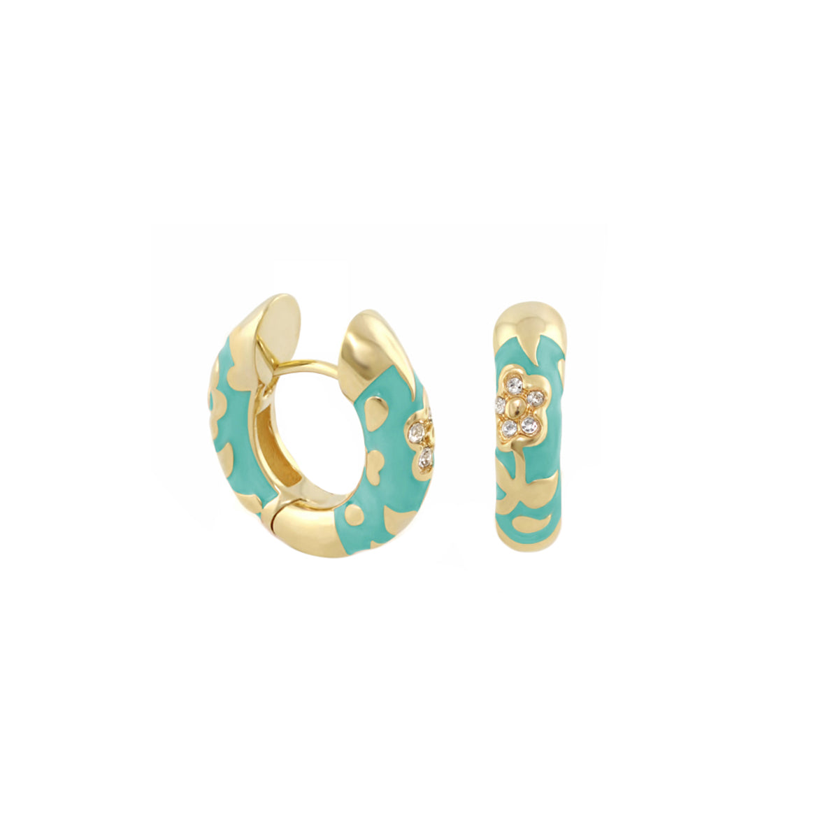 Flowers by Orly Earrings — Pavé Flower Huggie