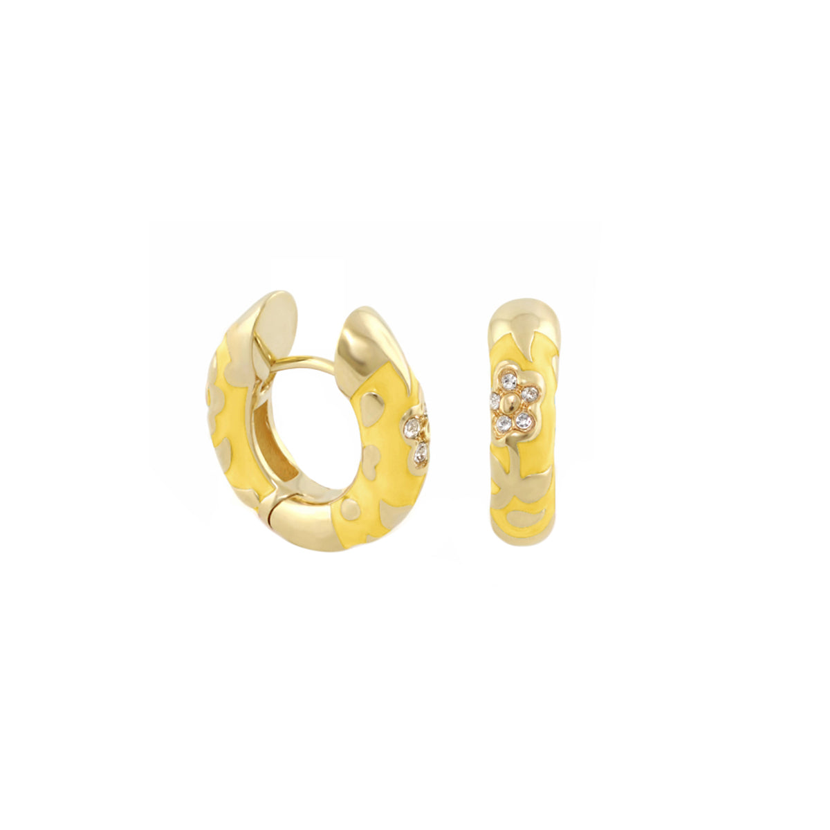 Flowers by Orly Earrings — Pavé Flower Huggie