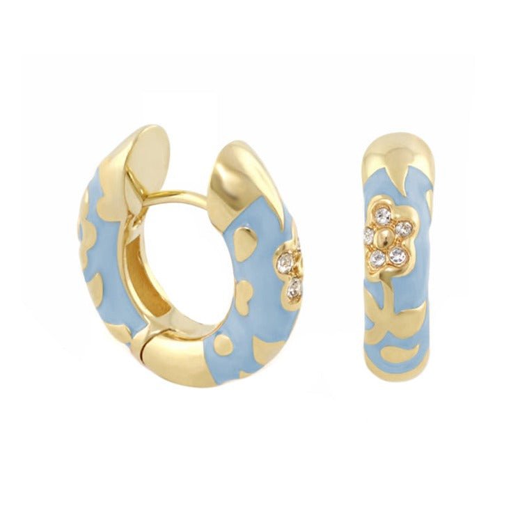 Flowers by Orly Earrings — Pavé Flower Huggie