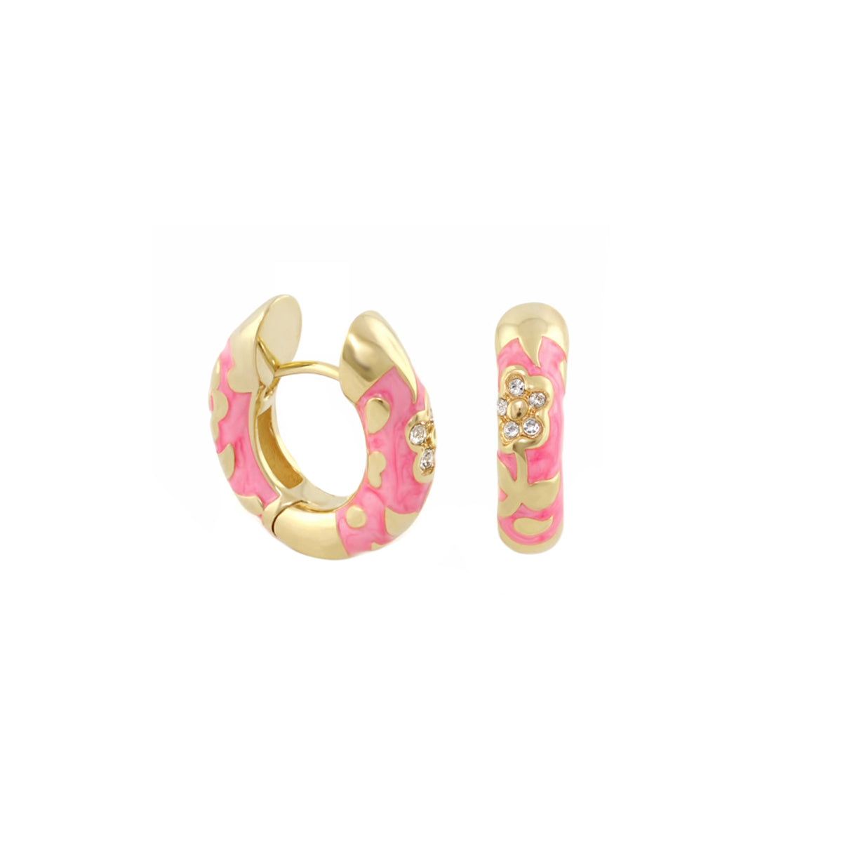 Flowers by Orly Earrings — Pavé Flower Huggie
