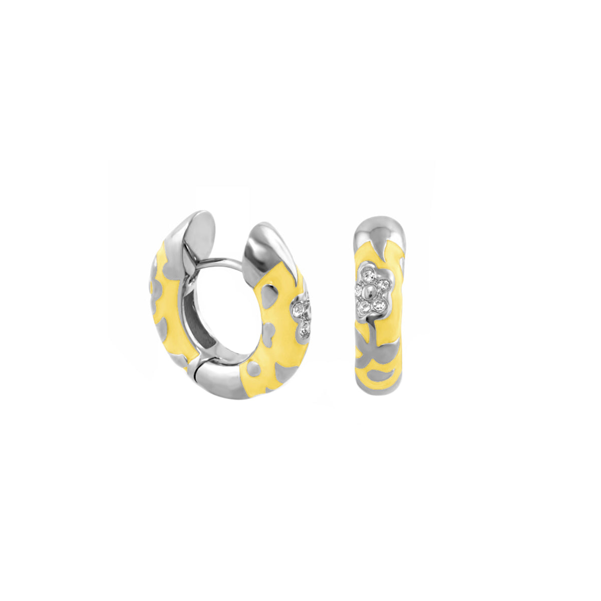 Flowers by Orly Earrings — Pavé Flower Huggie