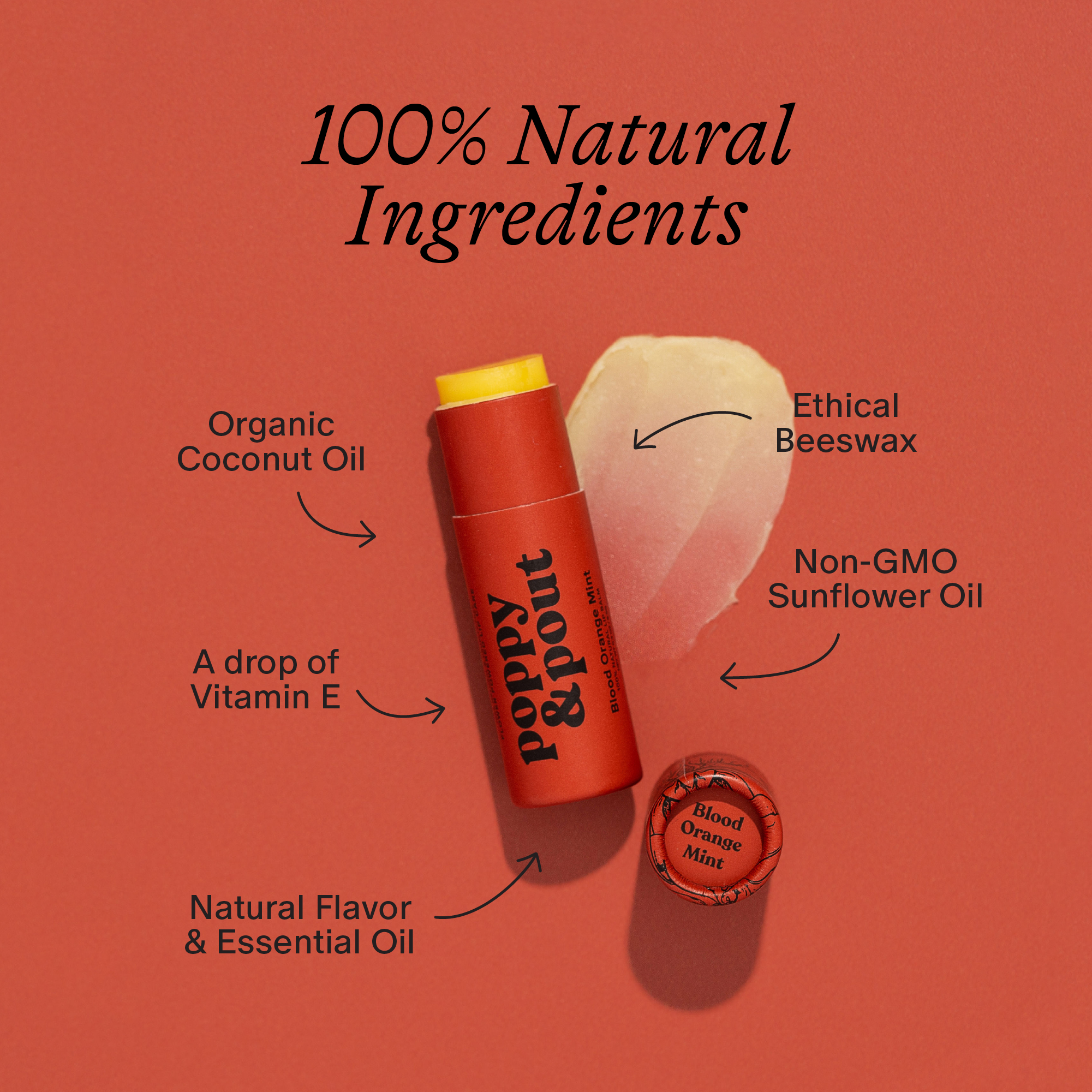 Poppy & Pout - Lip Balm, Blood Orange Mint