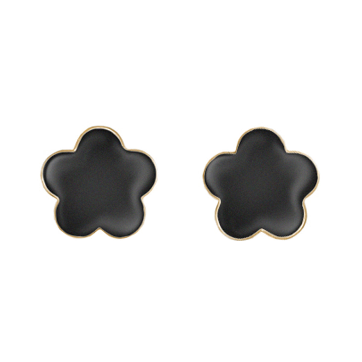 Daisy Love Earrings — Black Flower Clip