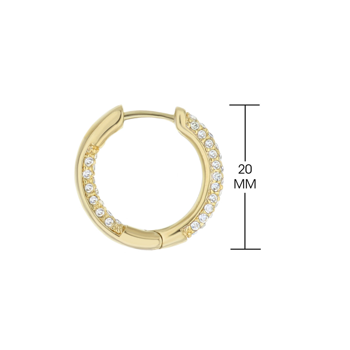 Pave Hoop Earrings