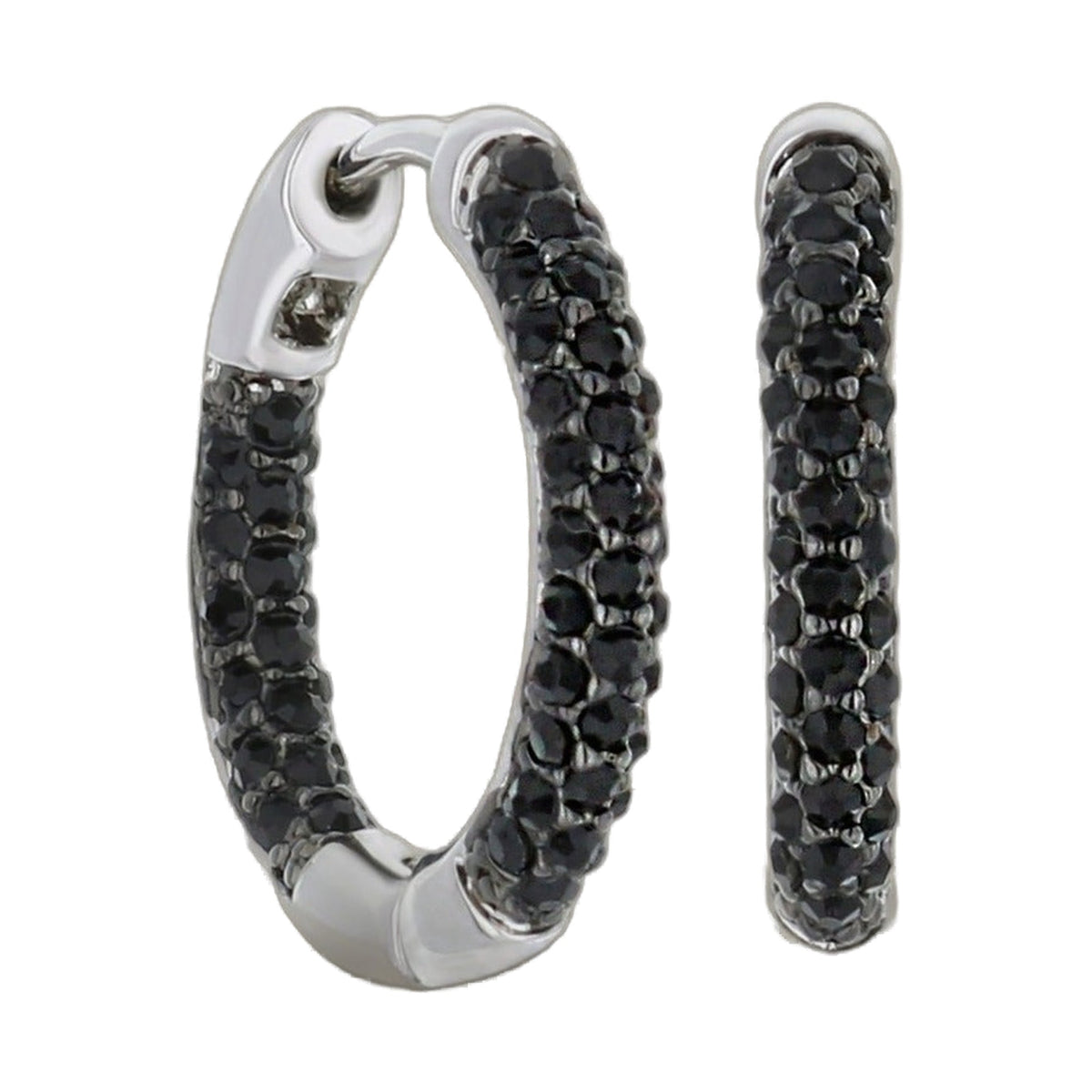 Pave Hoop Earrings