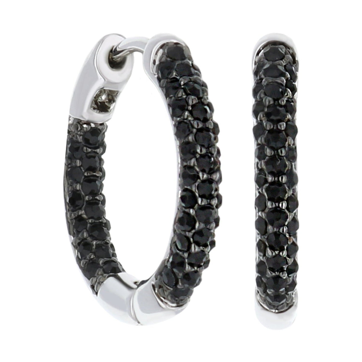 Pave Hoop Earrings