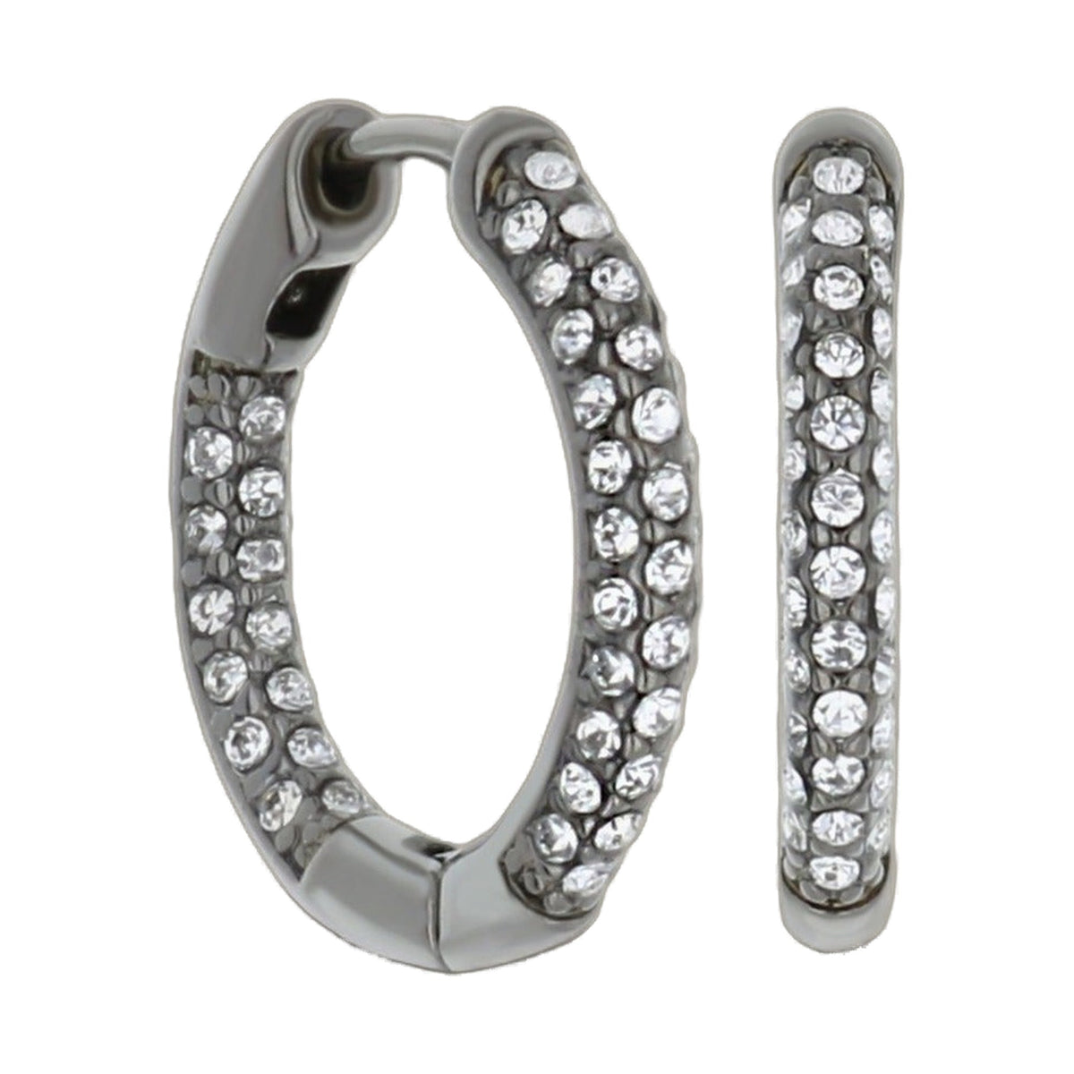 Pave Hoop Earrings