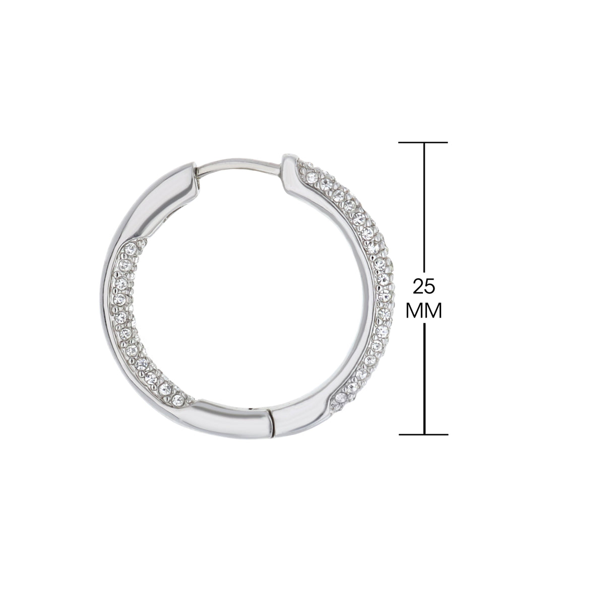 Pave Hoop Earrings