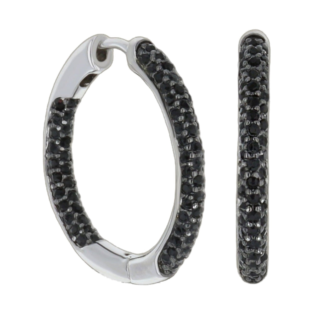 Pave Hoop Earrings