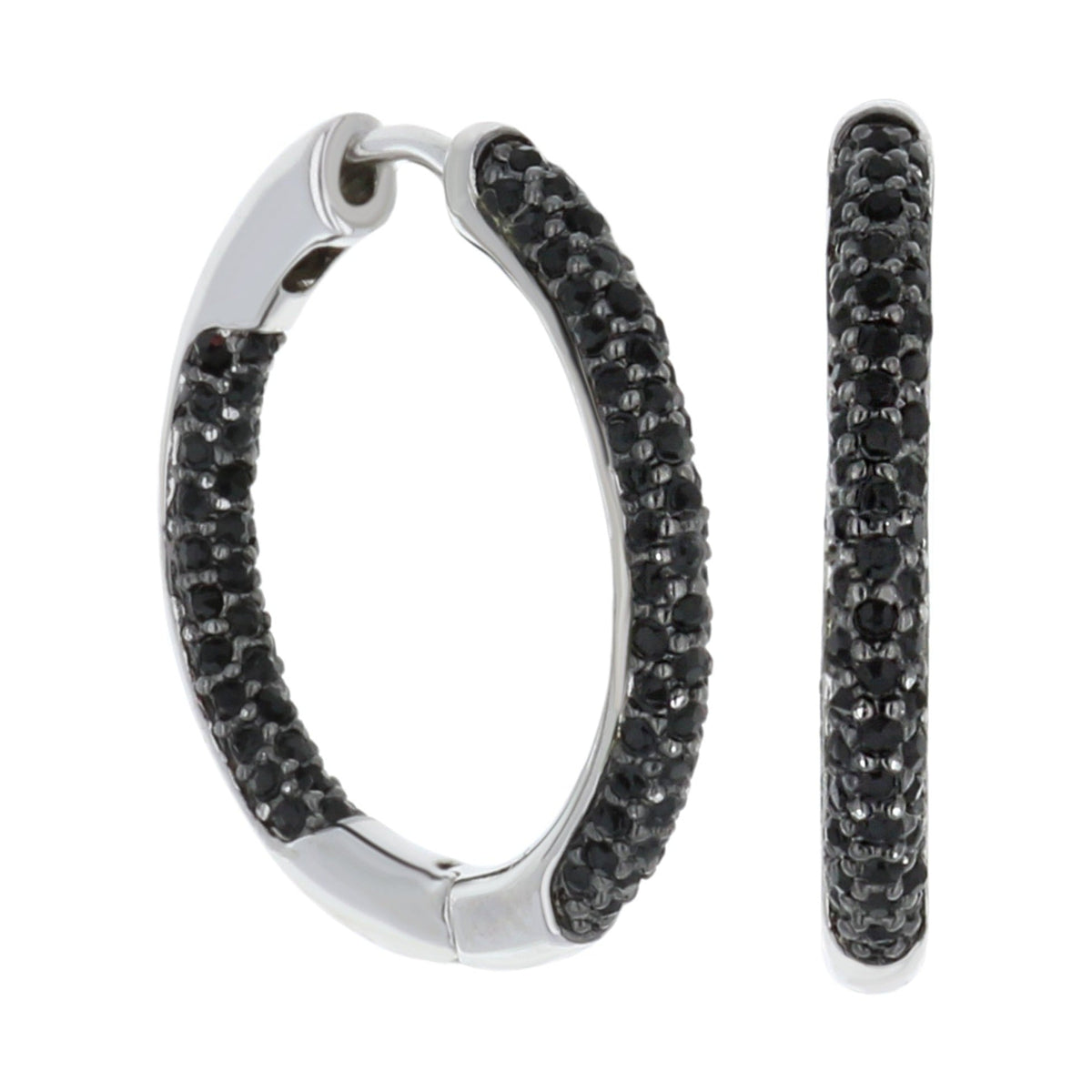 Pave Hoop Earrings