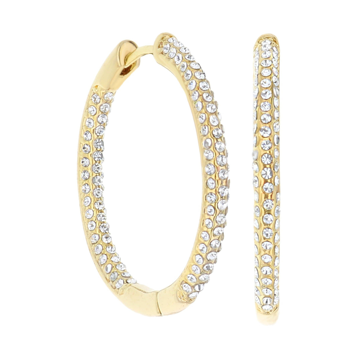 Pave Hoop Earrings