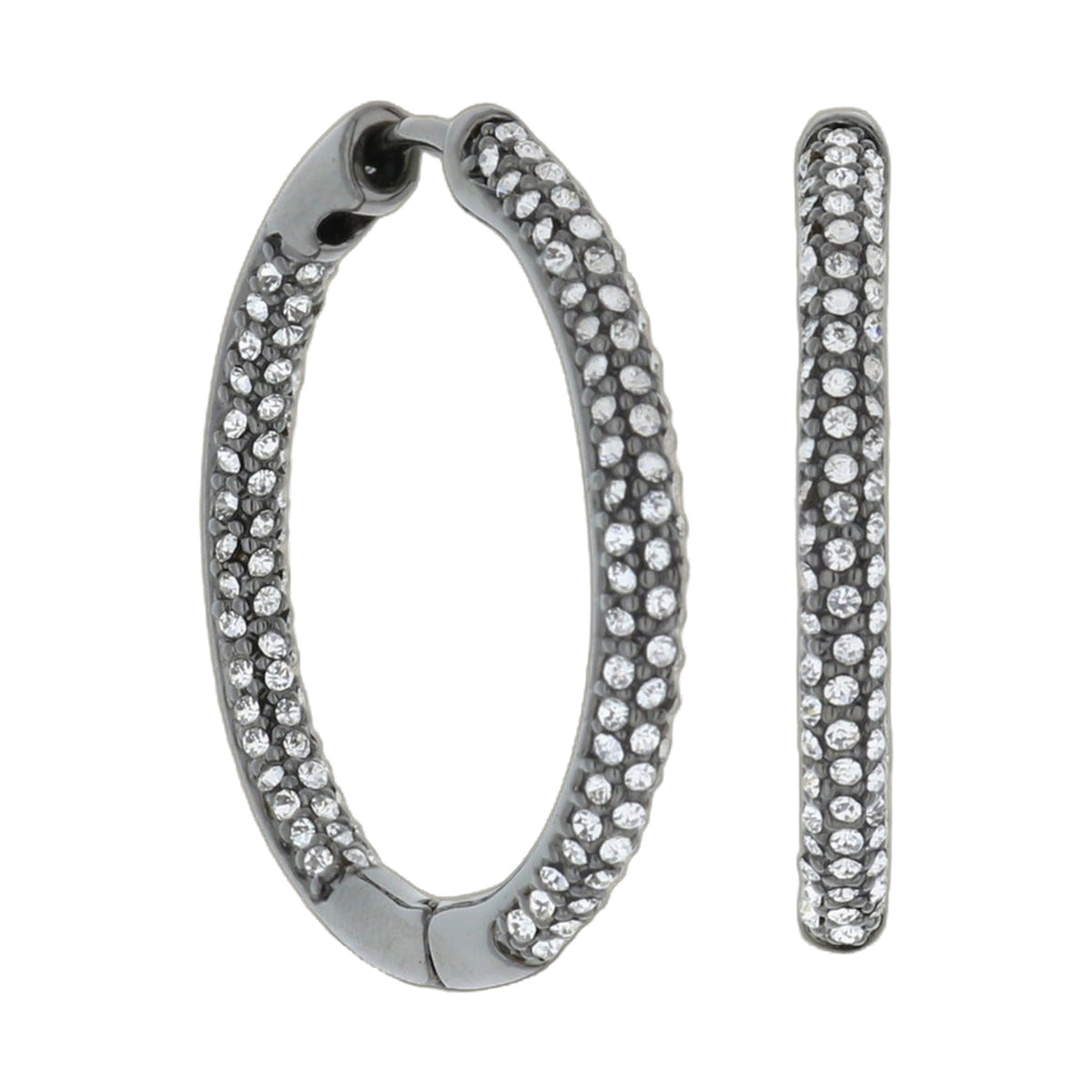 Pave Hoop Earrings