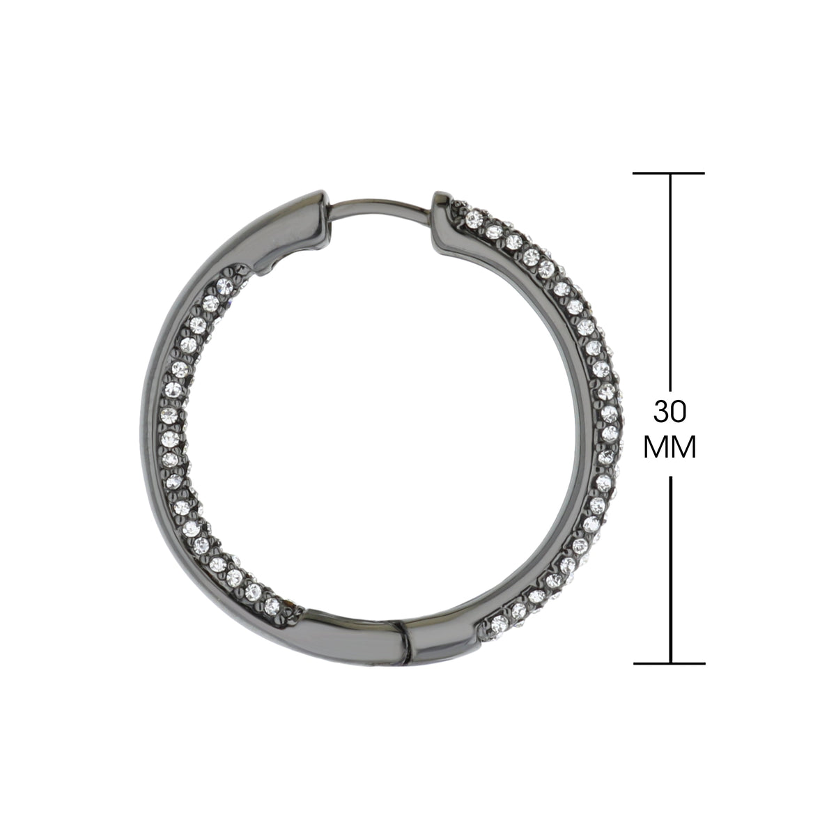 Pave Hoop Earrings