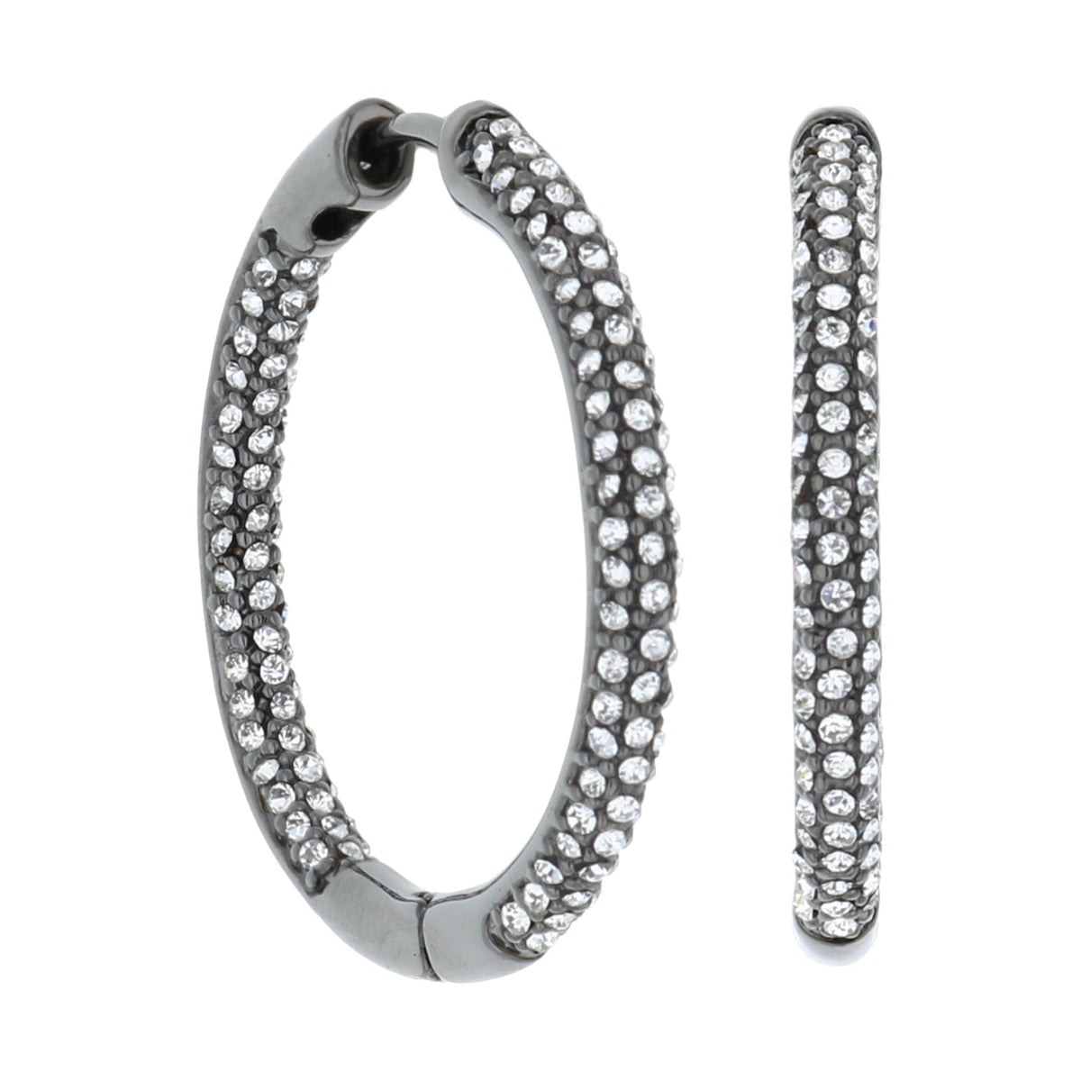 Pave Hoop Earrings