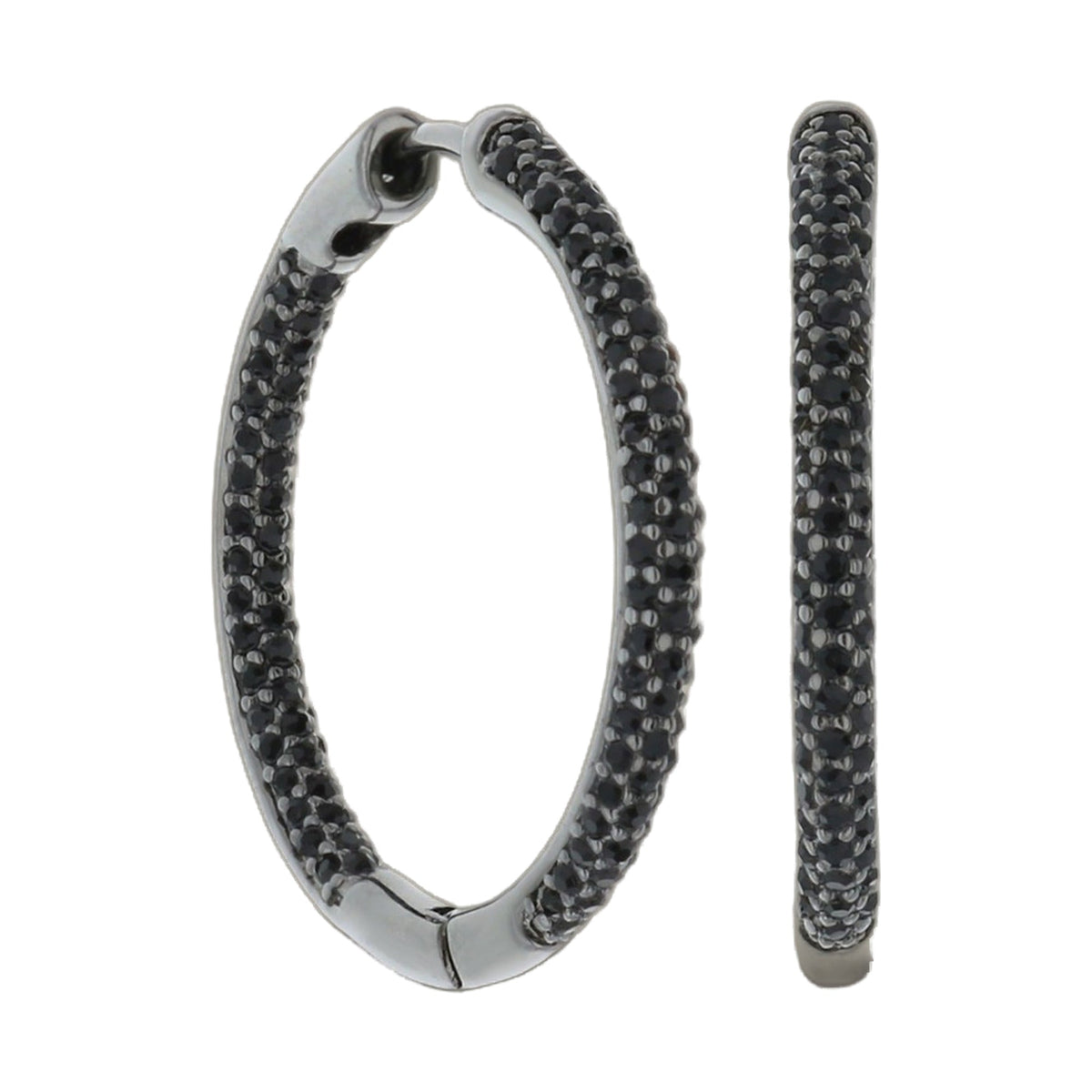 Pave Hoop Earrings