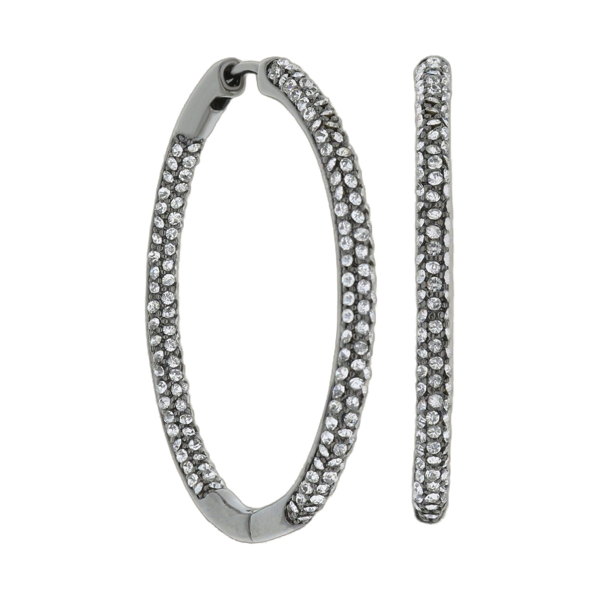 Pave Hoop Earrings
