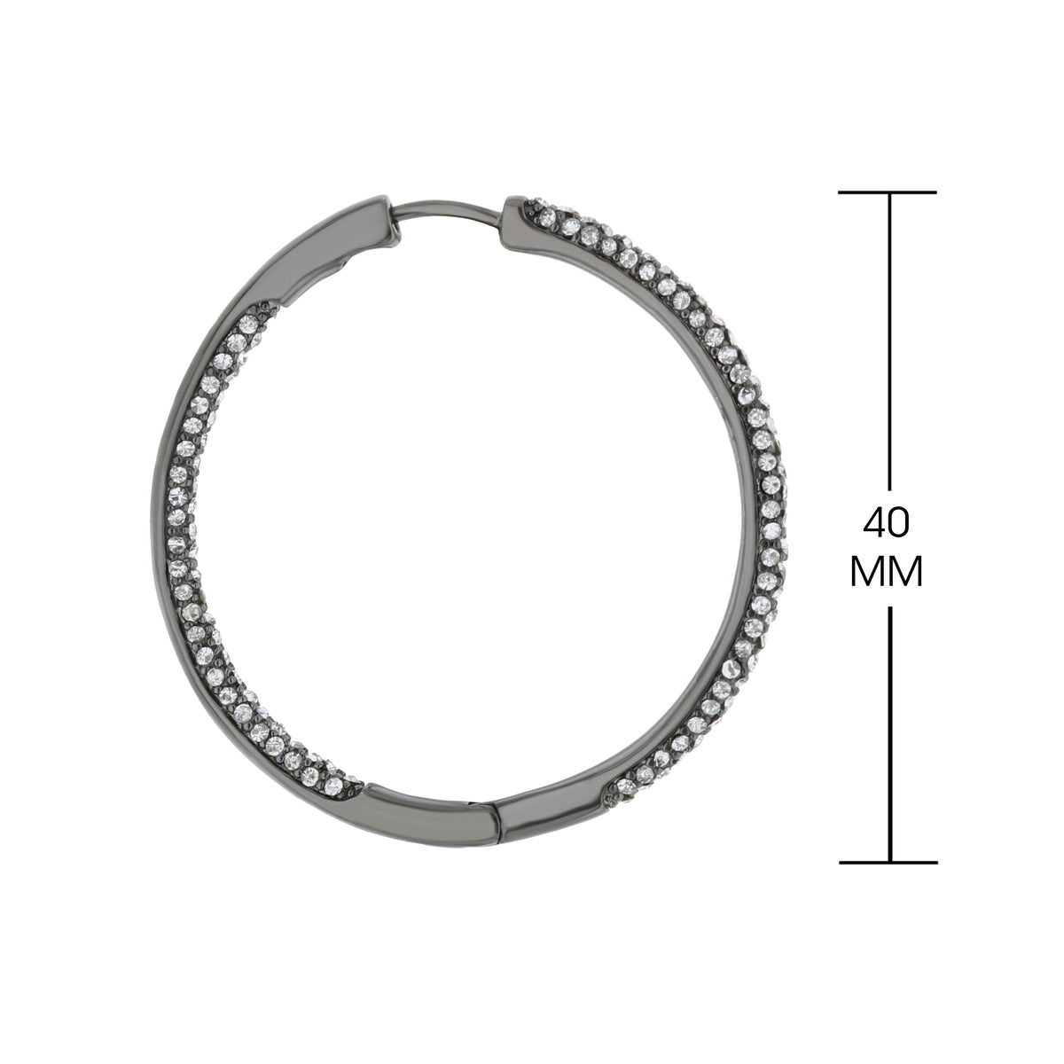 Pave Hoop Earrings