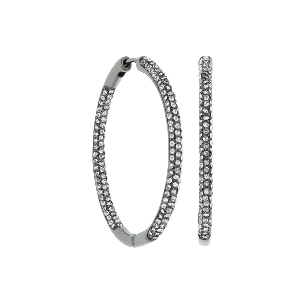 Pave Hoop Earrings