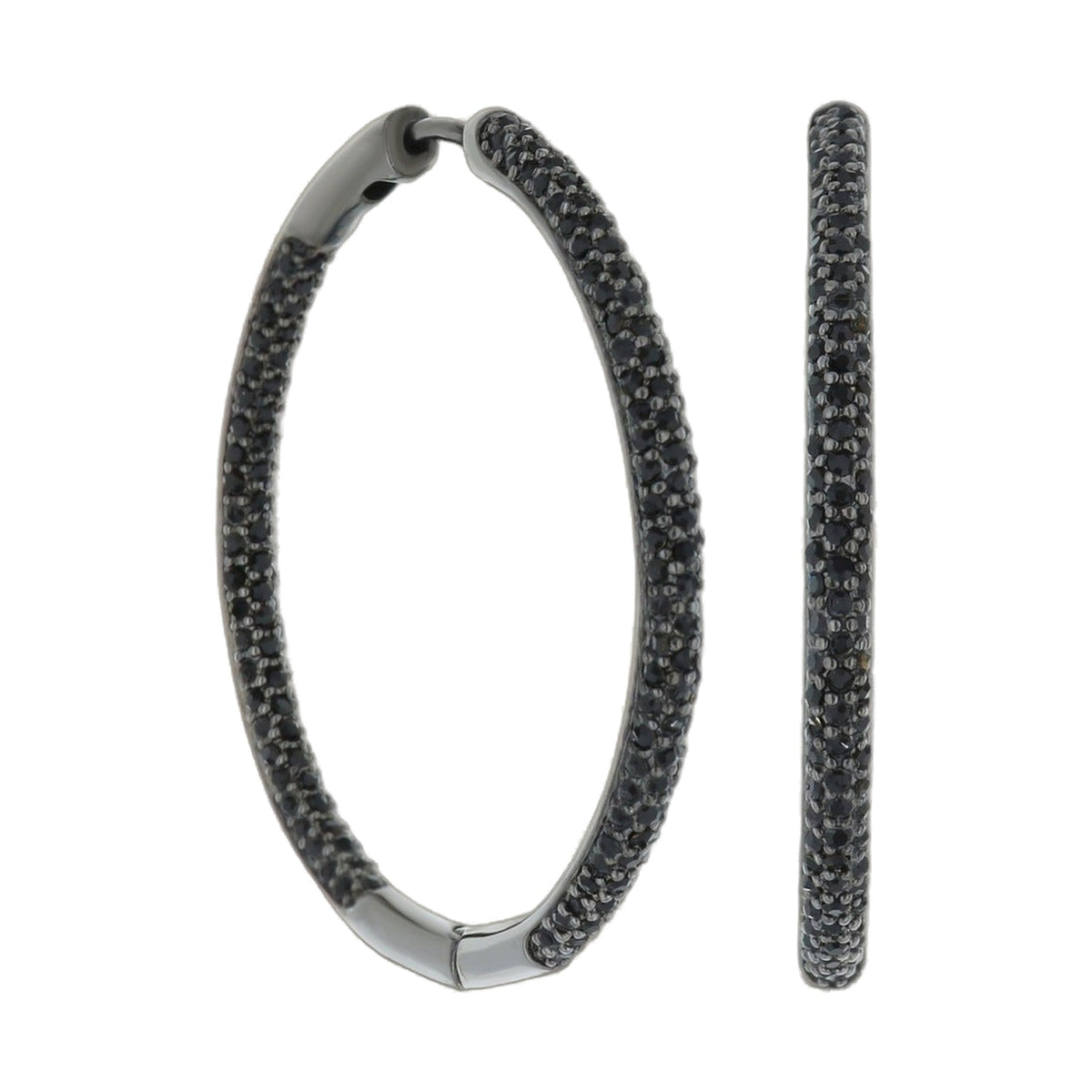 Pave Hoop Earrings