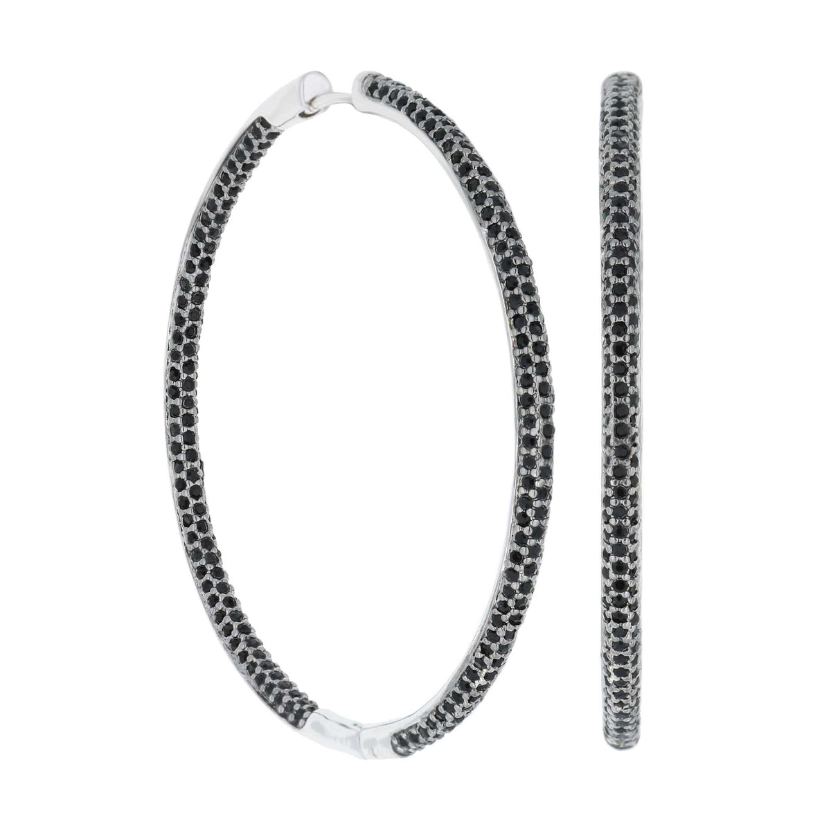 Pave Hoop Earrings