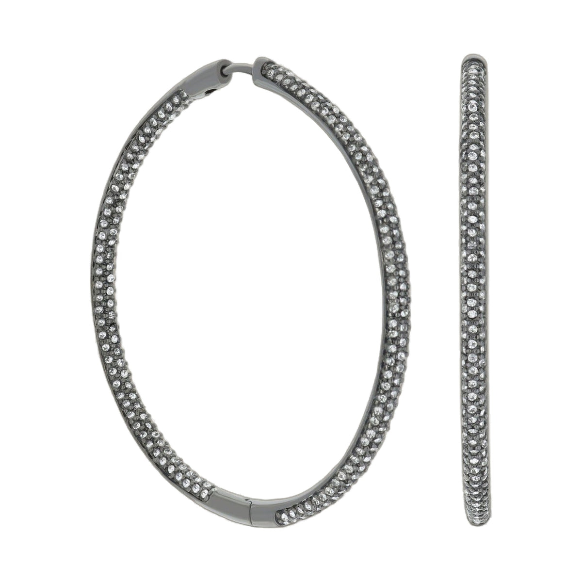 Pave Hoop Earrings
