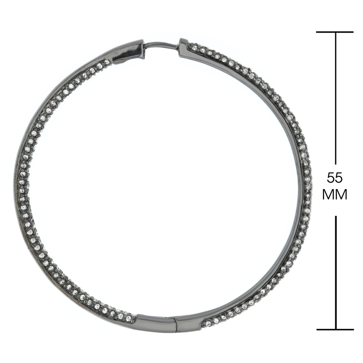 Pave Hoop Earrings