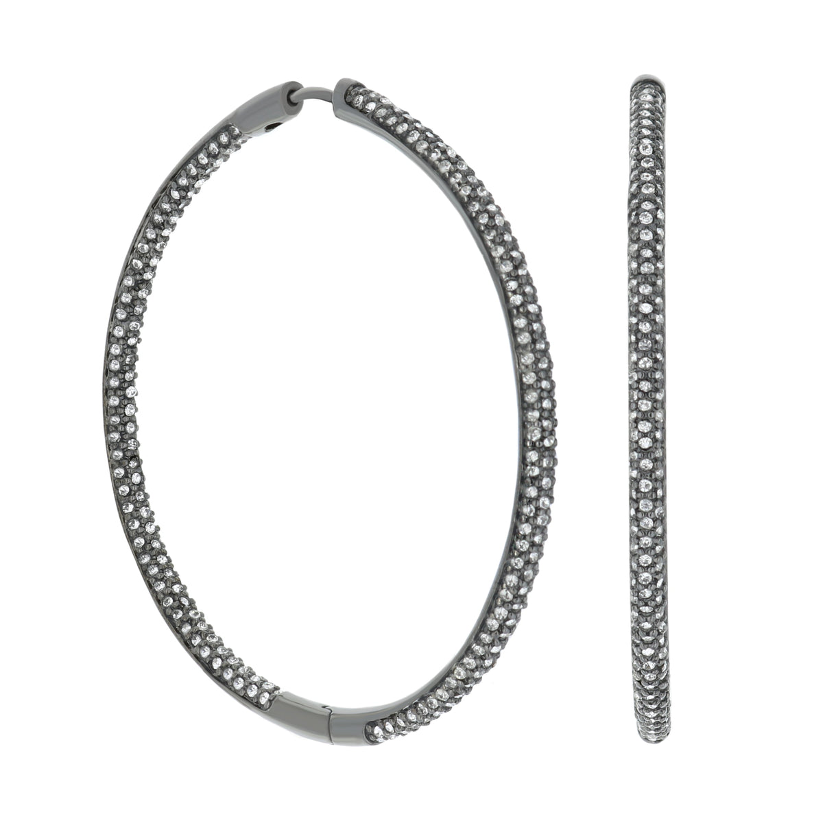 Pave Hoop Earrings