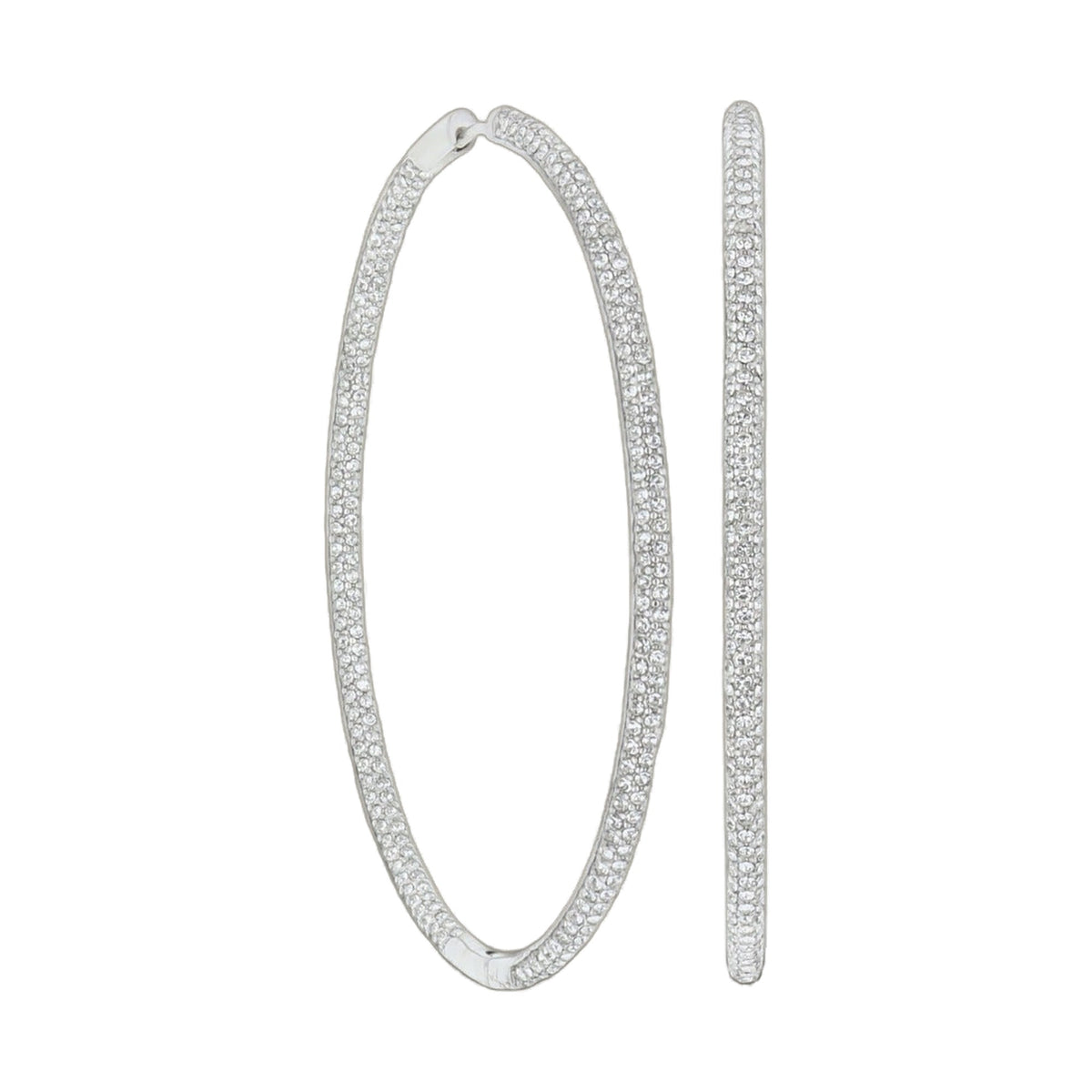 Pave Hoop Earrings
