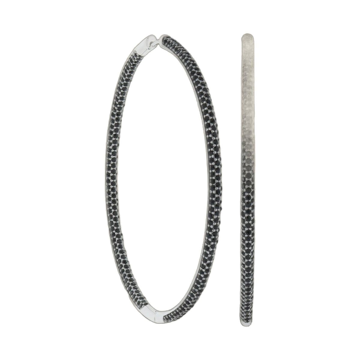 Pave Hoop Earrings