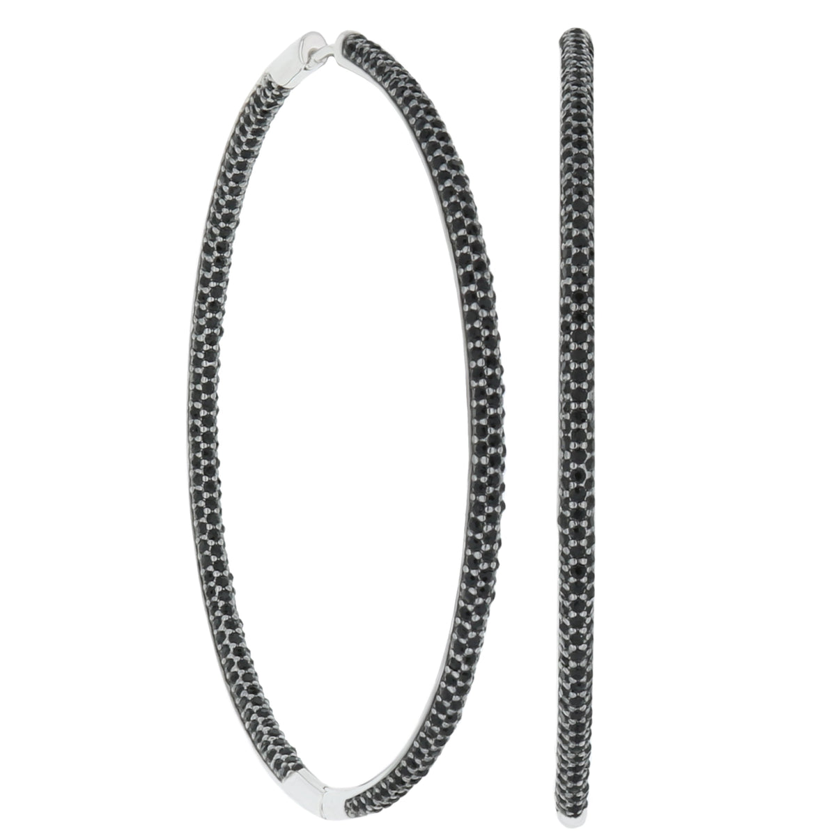 Pave Hoop Earrings