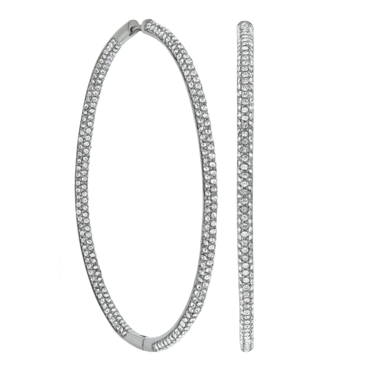 Pave Hoop Earrings