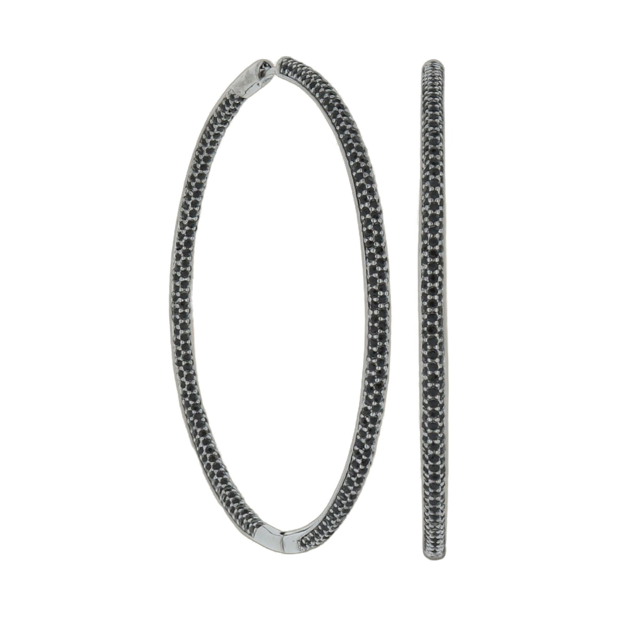 Pave Hoop Earrings