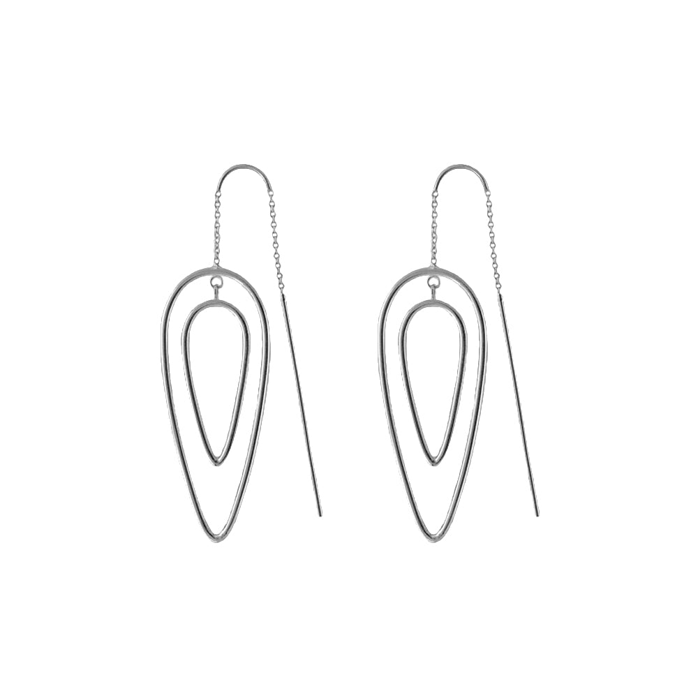 Socialite Earrings — Open Teardrop Threader