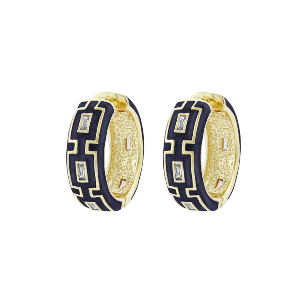 Greek Key Hoop Earrings