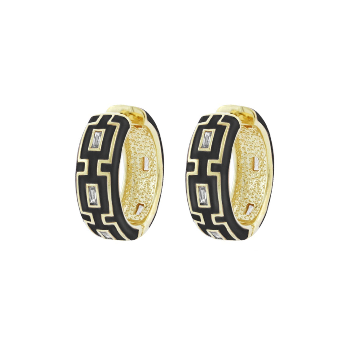 Greek Key Hoop Earrings