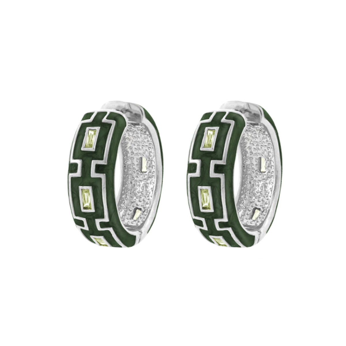 Greek Key Hoop Earrings