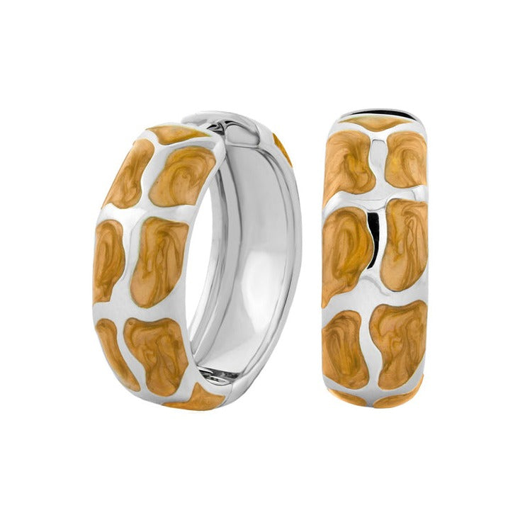 Puzzle Hoop Earrings
