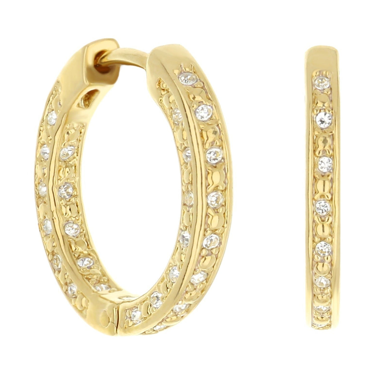 Pave Hoop Earrings