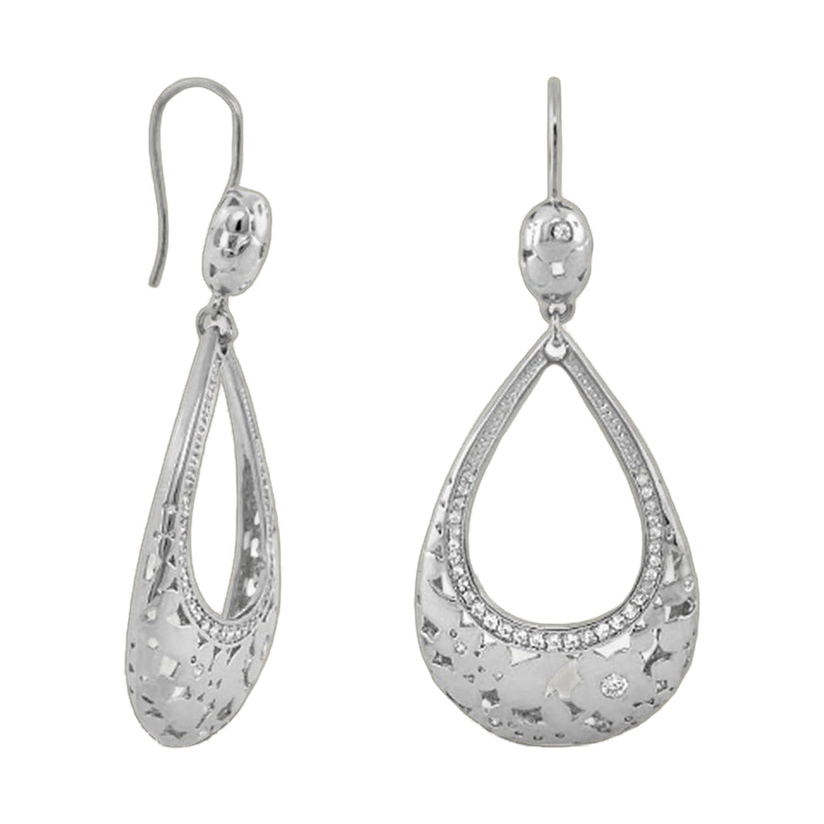 Flowers by Orly Earrings — Tone on Tone Open Teardrop